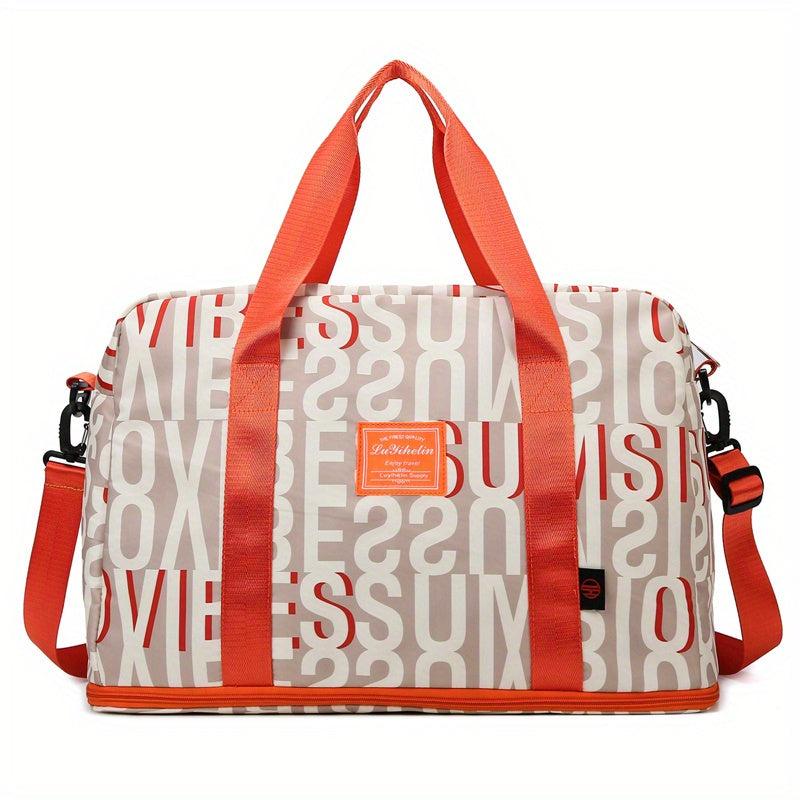 Patterned Storage Handbag Travel Luggage Overnight Bag