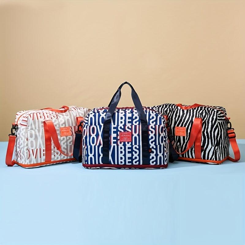 Patterned Storage Handbag Travel Luggage Overnight Bag