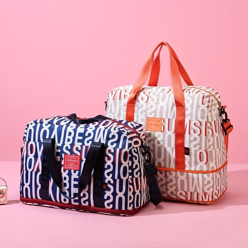 Patterned Storage Handbag Travel Luggage Overnight Bag