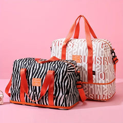 Patterned Storage Handbag Travel Luggage Overnight Bag