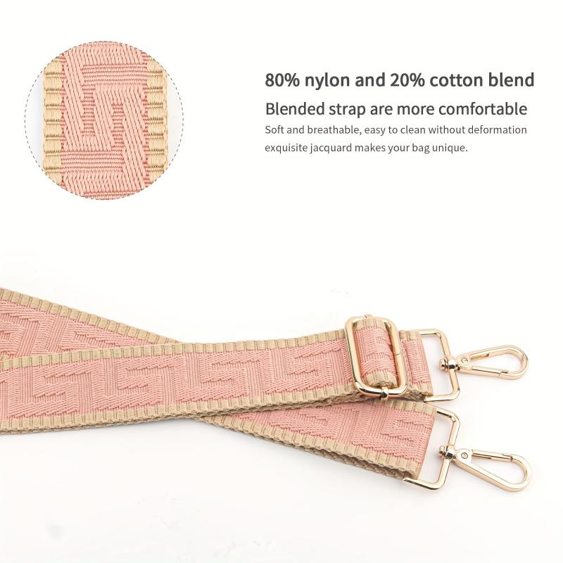 Pink Maze Adjustable Wide Shoulder Strap Replacement Handbag Strap