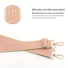 Pink Maze Adjustable Wide Shoulder Strap Replacement Handbag Strap