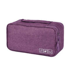 Portable Underwear Travel Bag Organizer with Compartments and Zipper