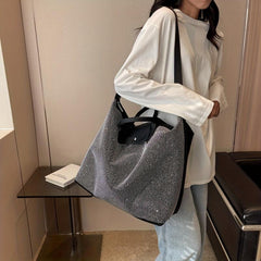 Rhinestone Travel Duffle Bag Glitter Storage Bag