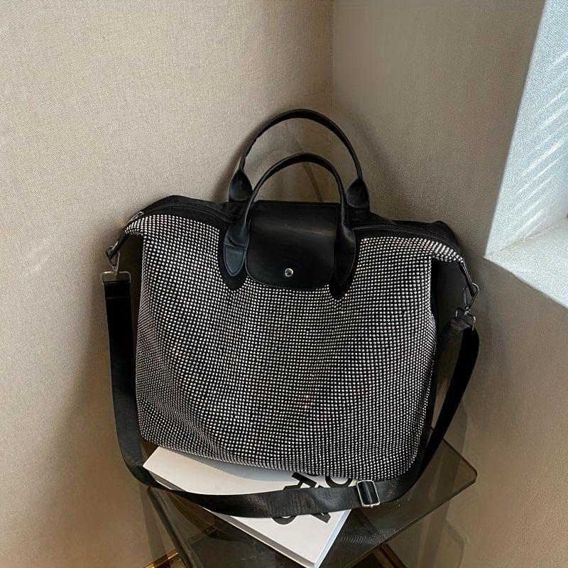 Rhinestone Travel Duffle Bag Glitter Storage Bag