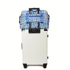Stylish Letter Animals Pattern Duffle Bag Lightweight Zipper Luggage