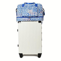 Stylish Letter Animals Pattern Duffle Bag Lightweight Zipper Luggage