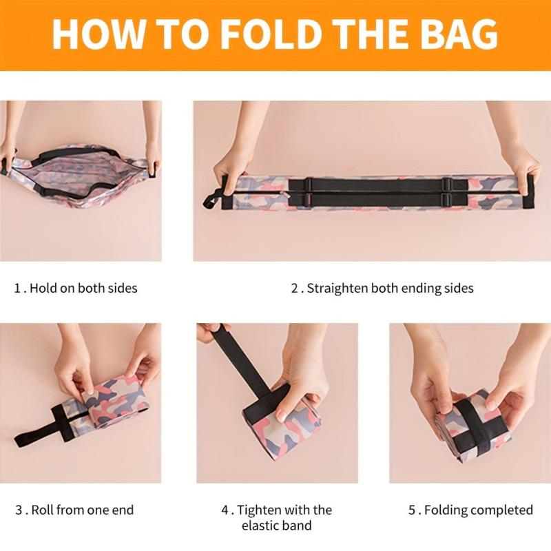 Reusable Grocery Shopping Bags Foldable Storage Bag Multipurpose Sports Travel