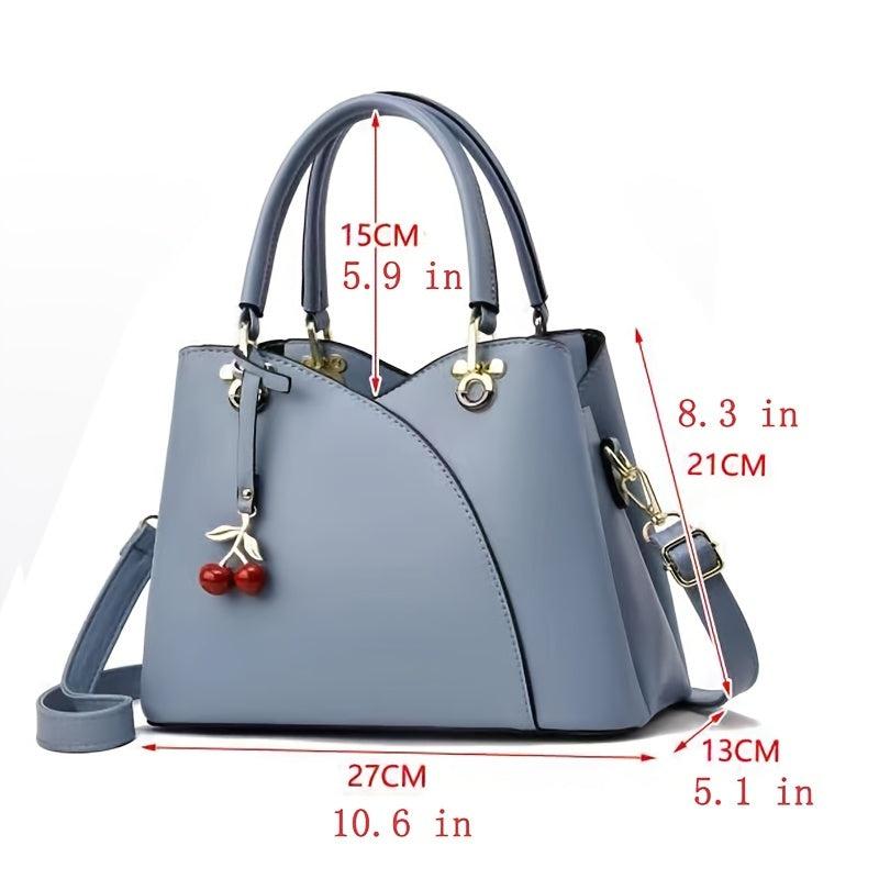 Stitching Detail Crossbody Bag Faux Leather Women's Purse