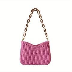 Boho Style Straw Handbag Women Shoulder Bag