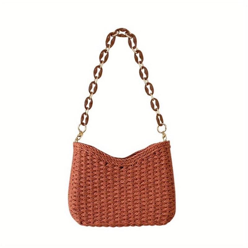 Boho Style Straw Handbag Women Shoulder Bag