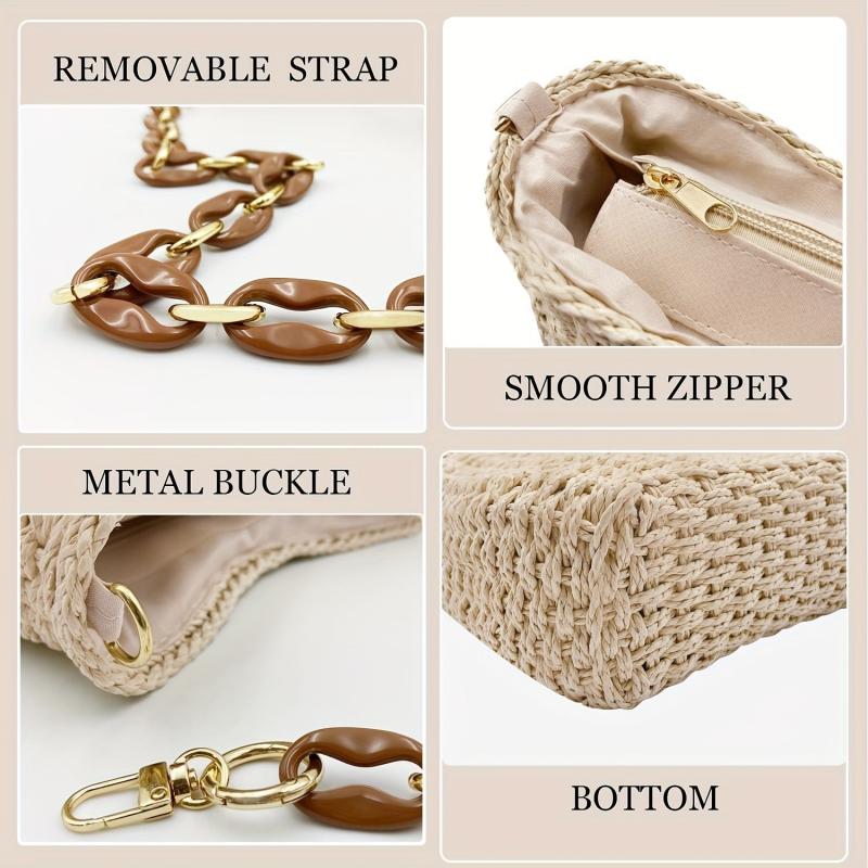 Boho Style Straw Handbag Women Shoulder Bag
