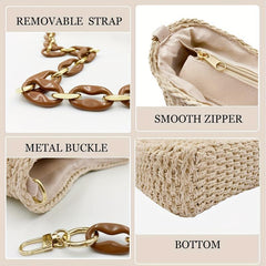 Boho Style Straw Handbag Women Shoulder Bag