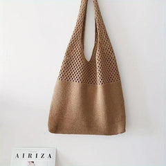 Vintage Hollow Crochet Bag Women's Knitted Tote Bag