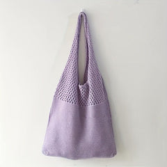 Vintage Hollow Crochet Bag Women's Knitted Tote Bag
