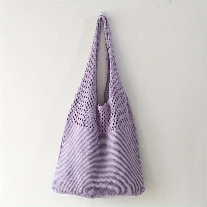 Vintage Hollow Crochet Bag Women's Knitted Tote Bag