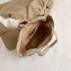 Colorblock Large Capacity Tote Shoulder Hobo Bag for Commute & School