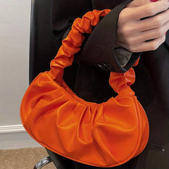 Cloud Ruched Underarm Bag Sweet Handbag For Women