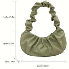 Cloud Ruched Underarm Bag Sweet Handbag For Women
