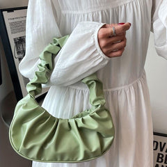 Cloud Ruched Underarm Bag Sweet Handbag For Women