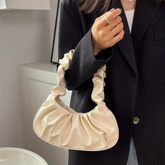 Cloud Ruched Underarm Bag Sweet Handbag For Women