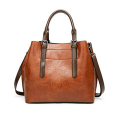 Casual Satchel Bag Faux Leather Crossbody Bag With Detachable Strap