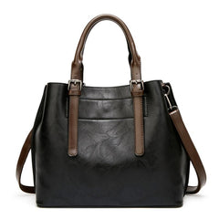 Casual Satchel Bag Faux Leather Crossbody Bag With Detachable Strap