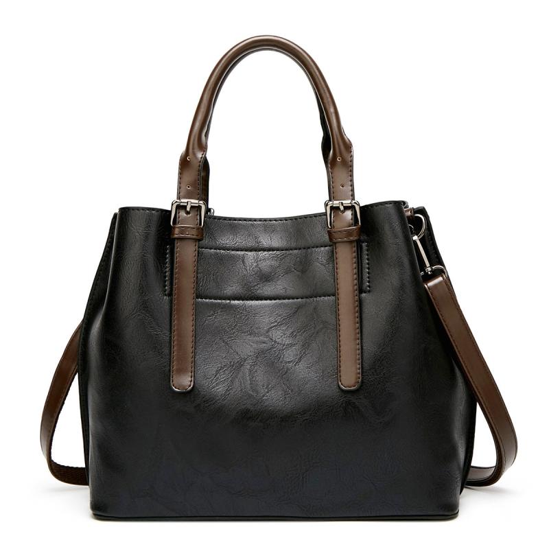 Casual Satchel Bag Faux Leather Crossbody Bag With Detachable Strap