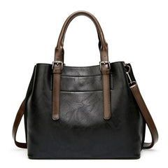 Casual Satchel Bag Faux Leather Crossbody Bag With Detachable Strap