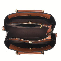 Plaid Crossbody Top Handle Tote Bag Retro Style