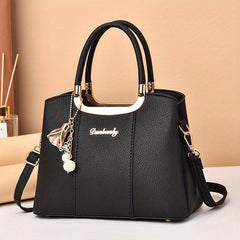 PU Leather Crossbody Bag Top Handle Satchel Purse