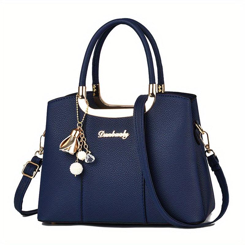 PU Leather Crossbody Bag Top Handle Satchel Purse