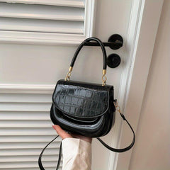 Mini Crocodile Handbag Metallic Purse Street Crossbody Bag