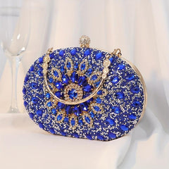 Floral Rhinestone Clutch Bag for Celebrities