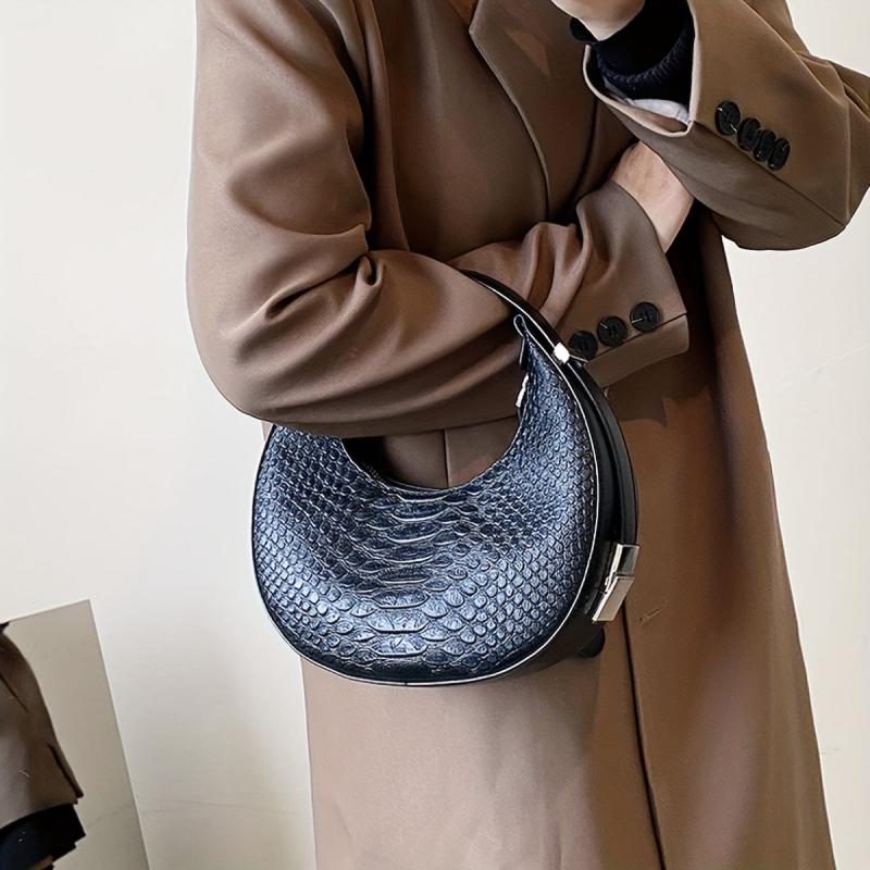 Crocodile Pattern Shoulder Bag Underarm Bag