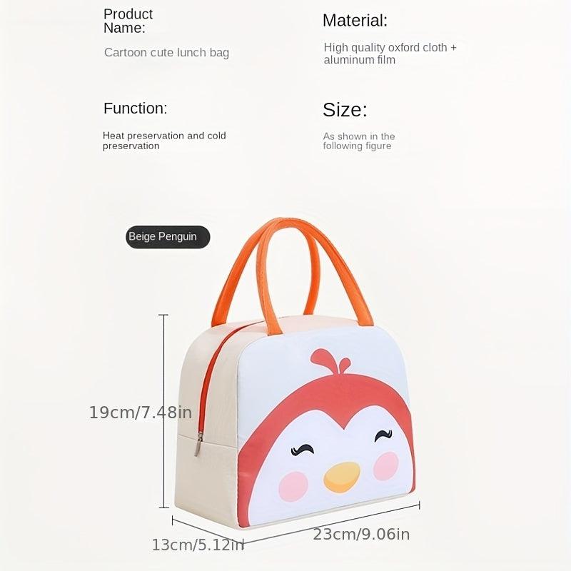 Cartoon Animal Pattern Lunch Bag Insulation Cooler Box Handbags