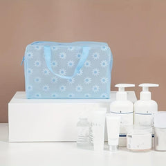 3pcs Transparent Toiletry Bag Portable Travel Wash Organizer Bag Waterproof