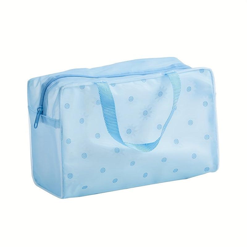 3pcs Transparent Toiletry Bag Portable Travel Wash Organizer Bag Waterproof