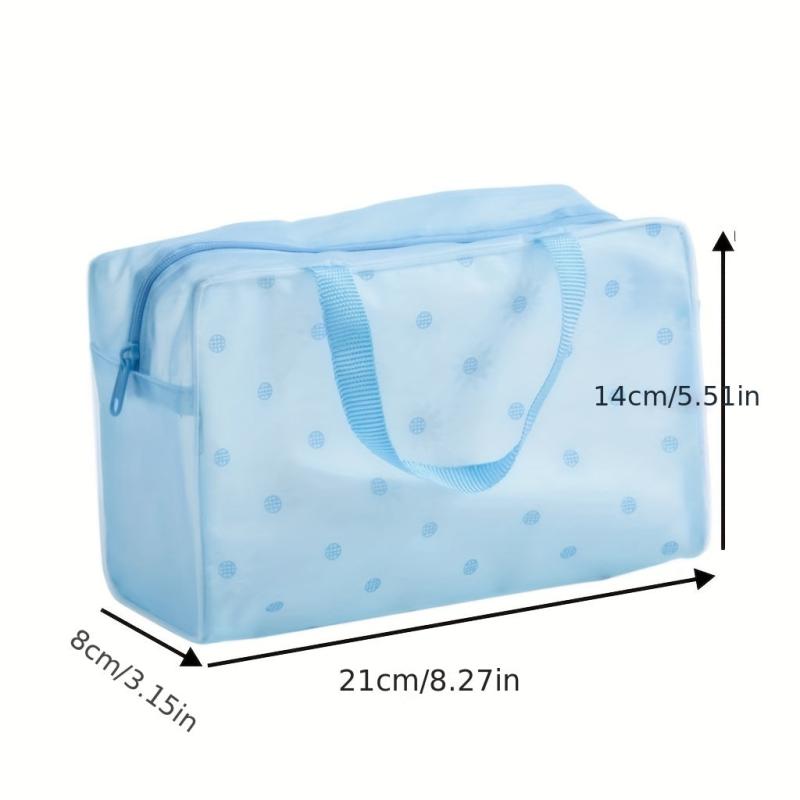 3pcs Transparent Toiletry Bag Portable Travel Wash Organizer Bag Waterproof