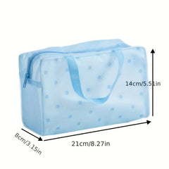 3pcs Transparent Toiletry Bag Portable Travel Wash Organizer Bag Waterproof