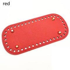 Round Bottom Rivet PU Leather Basket Bases for DIY Handbag