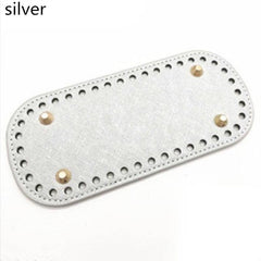 Round Bottom Rivet PU Leather Basket Bases for DIY Handbag