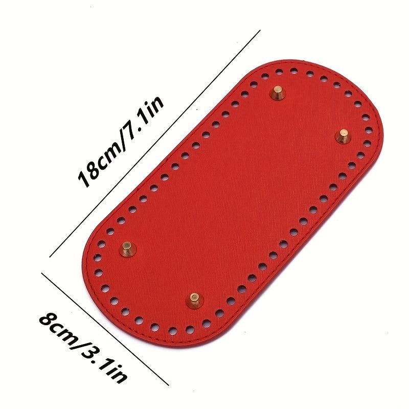 Round Bottom Rivet PU Leather Basket Bases for DIY Handbag