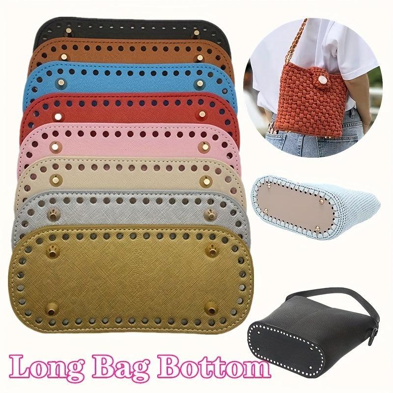 Round Bottom Rivet PU Leather Basket Bases for DIY Handbag