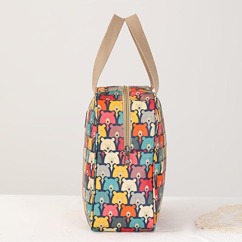 Cartoon Print Toiletry Travel Bag Large Capacity Hand Storage Bag