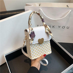 Geometric Print Crossbody Bag Vintage Handbag Wallet