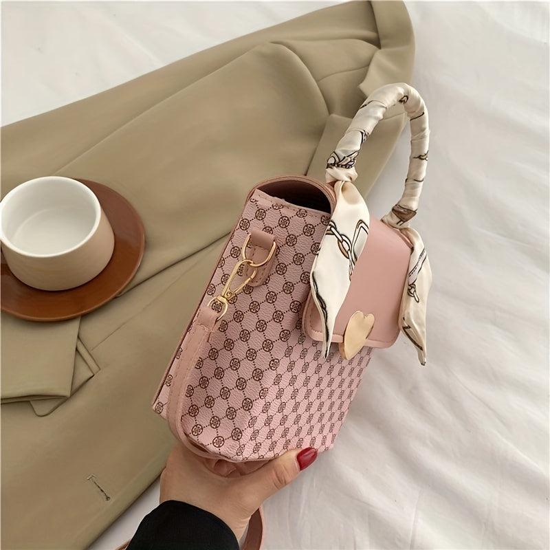 Geometric Print Crossbody Bag Vintage Handbag Wallet