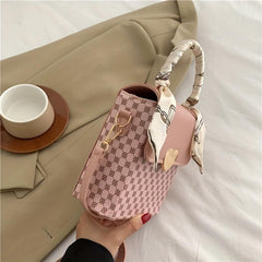 Geometric Print Crossbody Bag Vintage Handbag Wallet