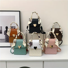 Geometric Print Crossbody Bag Vintage Handbag Wallet