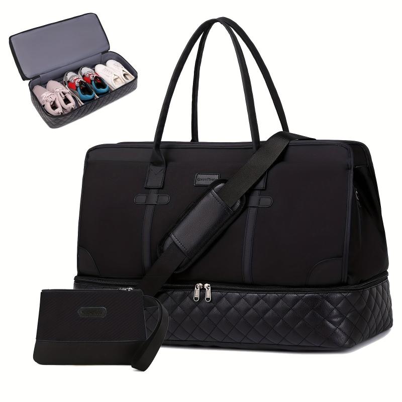 Large Capacity Weekender Duffle Bag With Clutch Purse